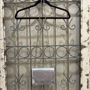 Banana Republic Silver Clutch with Wristlet